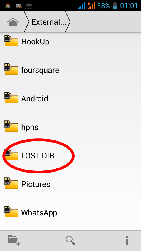 Android Telefonlarda Lost.DIR Klasörü
